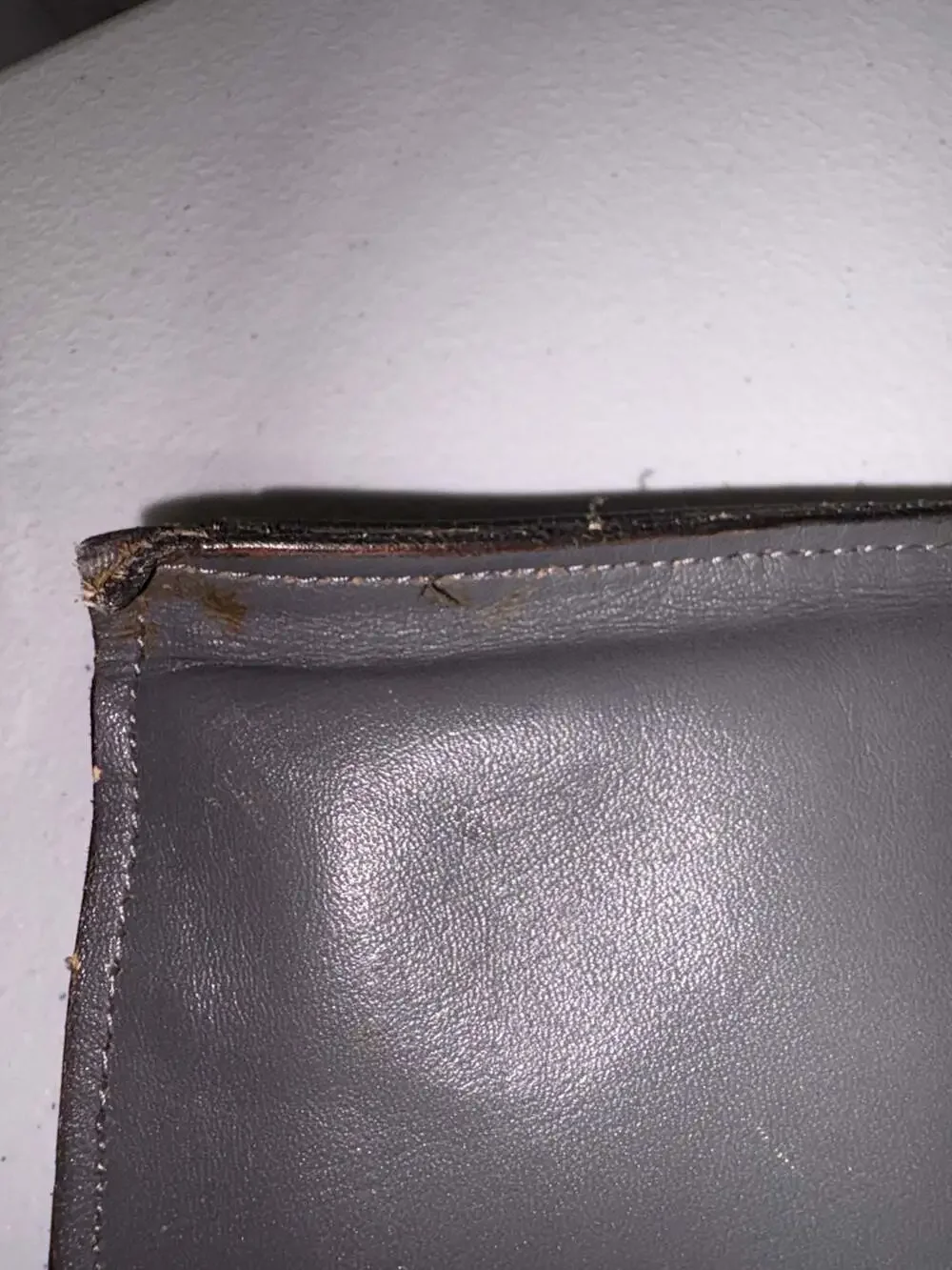 Etienne Aigner Vintage Gray Leather Briefcase with Shoulder Strap